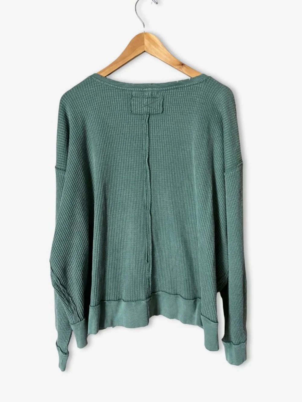 Free People We The Free Buttercup Thermal Top Green Size S Off Duty Granola Girl